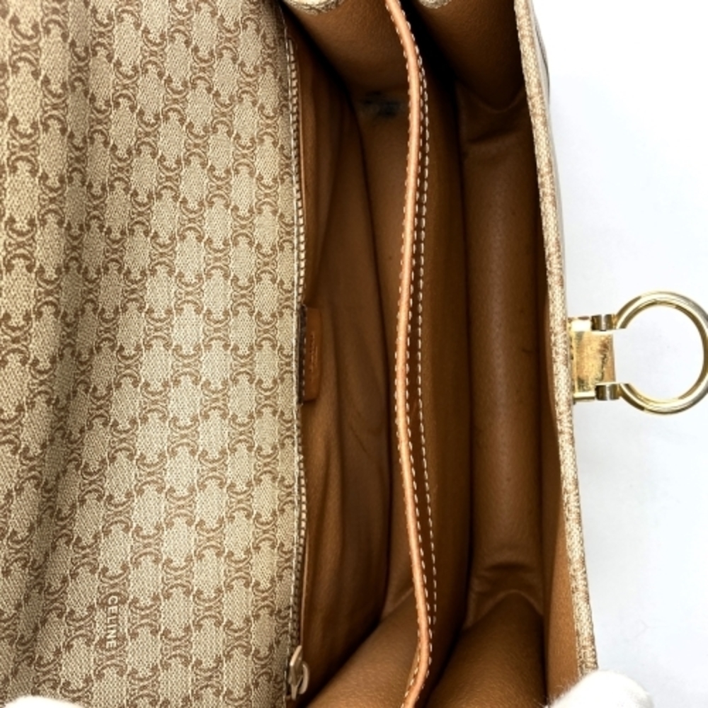 Celine Pattern Bag Tan Camel Leather Macadam Cros… - image 7